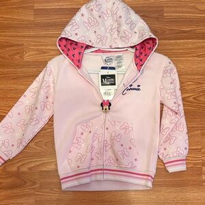 Disney Pink Minnie Mouse Hooded Zip-Up Sweatshirt
